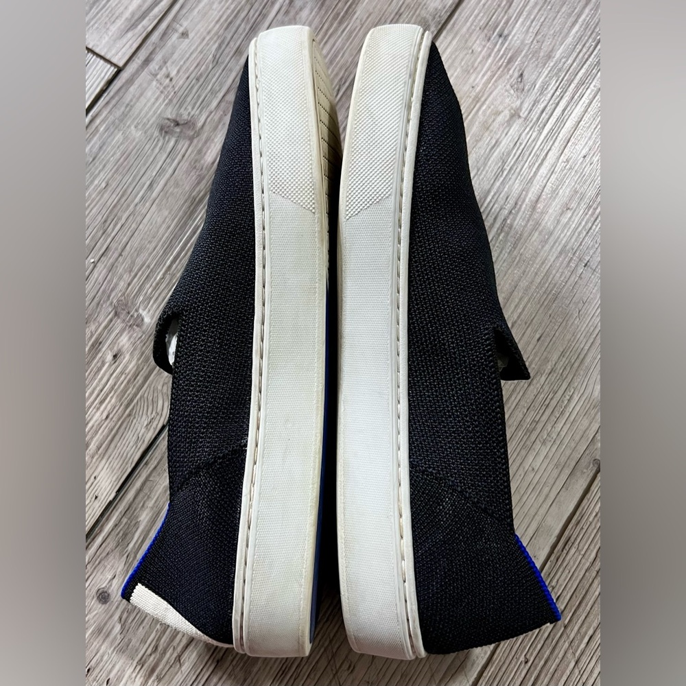 Rothy’s The Original Slip On Sneaker in Black Solid Casual Sporty Shoes - Picture 8 of 10